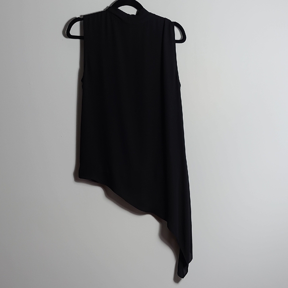 BCBGMAXAZRIA Cecil Asymmetric Sleeveless Top In Black Size Small - Picture 12 of 16